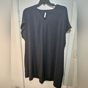 Stylus Cuffed Sleeves w Pockets Navy Dress 3X